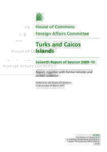 Microsoft Word - FINAL Report on Turks and Caicos Islands HC 469