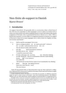 Empirical Issues in Syntax and Semantics 8 O. Bonami & P. Cabredo Hofherr (eds, pp. 409–434 http://www.cssp.cnrs.fr/eiss8  Non-finite do-support in Danish