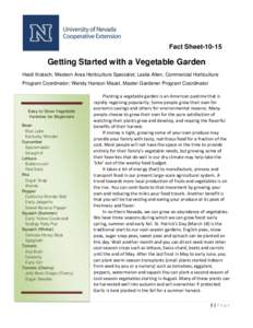 Getting Started with a Vegetable Garden