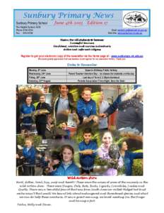 Sunbury Primary News Sunbury Primary School June 4thEdition 17