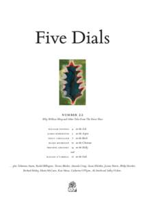 Five Dials  Number 22 Why Willows Weep and Other Tales From The Forest Floor