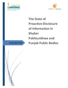 0  January-March 2014 The State of Proactive Disclosure