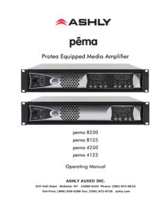 Protea Equipped Media Amplifier  pema 8250 pema 8125 pema 4250 pema 4125