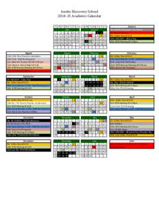 Austin	Discovery	School 2014‐15	Academic	Calendar S 6 13