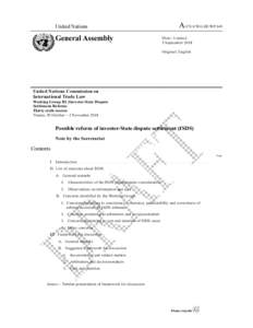 Economy / Foreign direct investment / Arbitration / Investment / Economic globalization / Investor-state dispute settlement / Treaties / International investment agreement / International Centre for Settlement of Investment Disputes / Comprehensive Economic and Trade Agreement / Arbitral tribunal