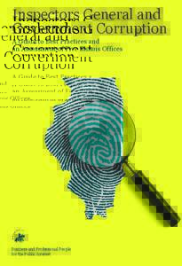 Inspectors General and Government Corruption A Guide to Best Practices and an Assessment of Five Illinois Offices  Business and Professional People