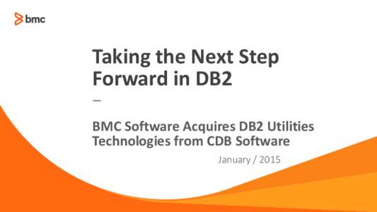 BMC Software Acquires DB2 Utilities Technologies from CDB Software