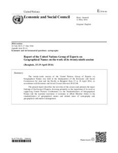 EUnited Nations Economic and Social Council