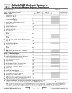 [removed]Worksheet -- California SSMC Adjustments Worksheet — Recalculated Federal Adjusted Gross Income