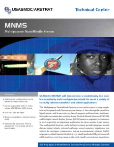 USASMDC/ARSTRAT  Technical Center MNMS Multipurpose NanoMissile System