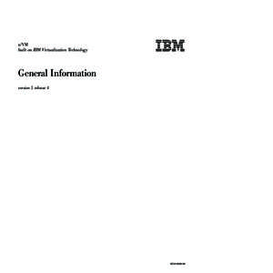 z/VM built on IBM Virtualization Technology   General Information