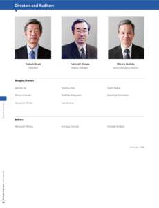 Directors and Auditors  Tadashi Ezaki President  Yukitoshi Kimura