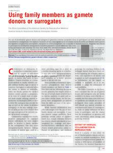 Using family members as gamete donors or surrogates