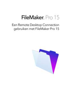 Using a Remote Desktop Connection with FileMaker Pro 15