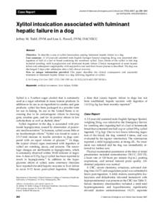 Xylitol intoxication associated with fulminant hepatic failure in a dog