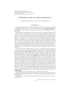 BULLETIN (New Series) OF THE AMERICAN MATHEMATICAL SOCIETY Volume 43, Number 4, October 2006, Pages 439–561 SArticle electronically published on August 7, 2006