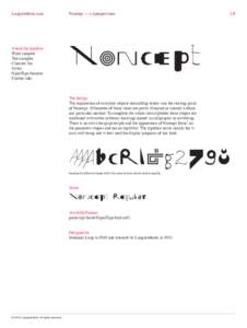 Langustefonts.com		  Noncept — a typespecimen About the typeface Word samples