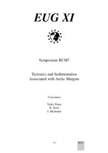 EUG XI  Symposium RCM7 Tectonics and Sedimentation Associated with Arctic Margins