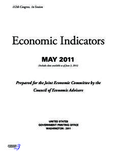 112th Congress, 1st Session  Economic Indicators MAY[removed]Includes data available as of June 3, 2011)