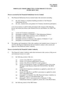 Mortgage Credit Directive (Consumer Buy-to-Let) Instrument 2015