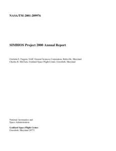 NASA/TMSIMBIOS Project 2000 Annual Report Giulietta S. Fargion, SAIC General Sciences Corporation, Beltsville, Maryland Charles R. McClain, Goddard Space Flight Center, Greenbelt, Maryland