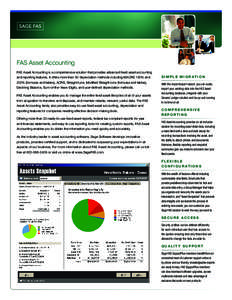 FAS Asset Accounting FAS Asset Accounting is a comprehensive solution that provides advanced fixed asset accounting and reporting features. It offers more than 50 depreciation methods including MACRS 150% and S I M P L E