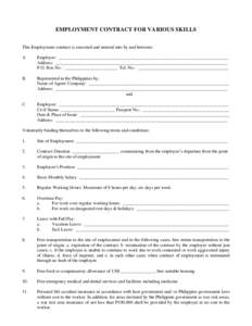 Microsoft Word - SAMPLE EMPLOYMENT CONTRACT revised.doc