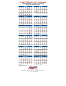 Microsoft Word[removed]LETTER CARRIER DAYS OFF PLANNER
