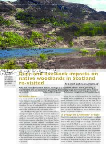 32 DEER AND LIVESTOCK IMPACTS ON NATIVE WOODLANDS  Successful tree regeneration in Lochaber on open ground in