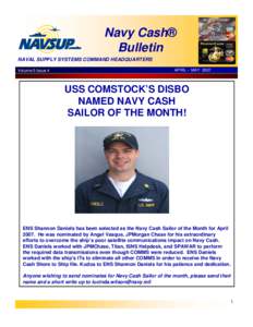 Navy Cash® Bulletin NAVAL SUPPLY SYSTEMS COMMAND HEADQUARTERS Volume:5 Issue 4  APRIL – MAY 2007
