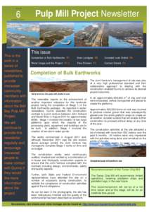 ISSUE  6 Pulp Mill Project Newsletter