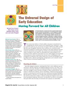 moving for ward  The Universal Design of Early Education Moving F or