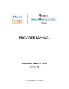 Provider Manual - Providers - AmeriHealth Caritas Iowa