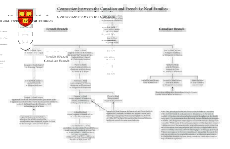 Connection between the Canadian and French Le Neuf Families Richard “Cardin” Le Neuf, not a noble, bachelor of law, m. Jeannette de Mannoury Jean Le Neuf not a noble, a tanner