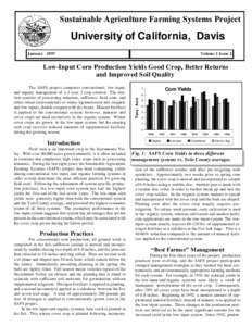 Sustainable Agriculture Farming Systems Project  University of California, Davis JanuaryVolume 1 Issue 2