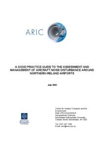 A Good Practice Guide to the Assessment and management of Aircraft Noise Disturbance around Northern Ireland