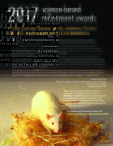 2017  science-based refinement awards  ATTENTION VETERINARIANS, ANIMAL TECHS,