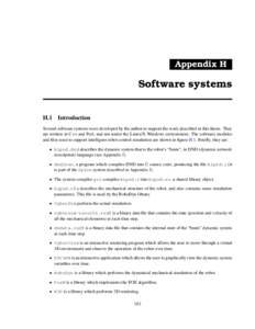 Appendix H  Software systems H.1