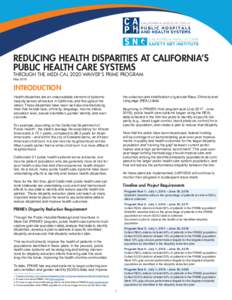 CALIFORNIA HEALTH CARE  SAFETY NET INSTITUTE CALIFORNIA ASSOCIATION of