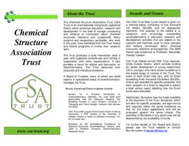 About the Trust  Chemical Structure Association Trust