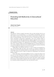 Journal of Intercultural Communication No. 8, 2004 ppResearch Article Promoting Self-Reflexivity in Intercultural Education