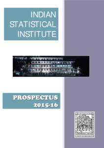 INDIAN STATISTICAL INSTITUTE PROSPECTUS