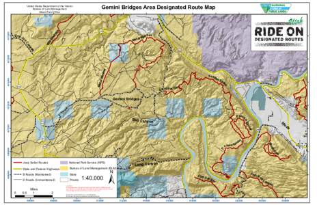 Gemini Bridges Area Designated Route Map  Hi ll