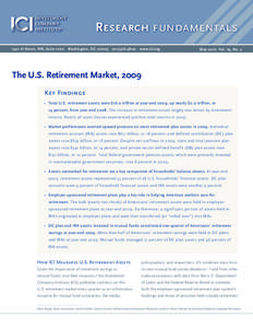 The U.S. Retirement Market, 2009 (Fundamentals, Vol. 19, No. 3)