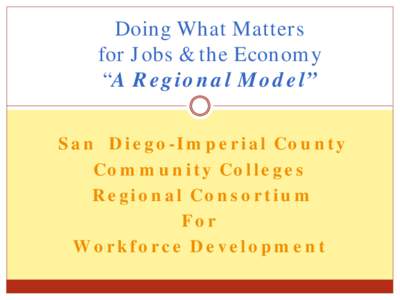 San Diego-Imperial Counties Community Colleges  Regional Consortium