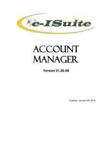 ACCOUNT MANAGER VersionTuesday, January 06, 2015
