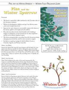 Discussion Guide for “Pine and the Winter Sparrow” (ISBN: )