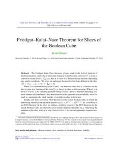 Friedgut-Kalai-Naor theorem for slices of the Boolean cube