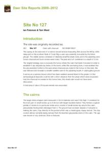 Daer Site Reports 2009–2012  Site No 127 Ian Paterson & Tam Ward  Introduction