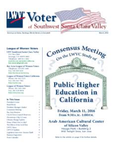 Silicon Valley / California State Senators / League of Women Voters / Jim Beall / Joe Simitian / Anna Eshoo / California / Santa Clara Valley / Jerry Brown